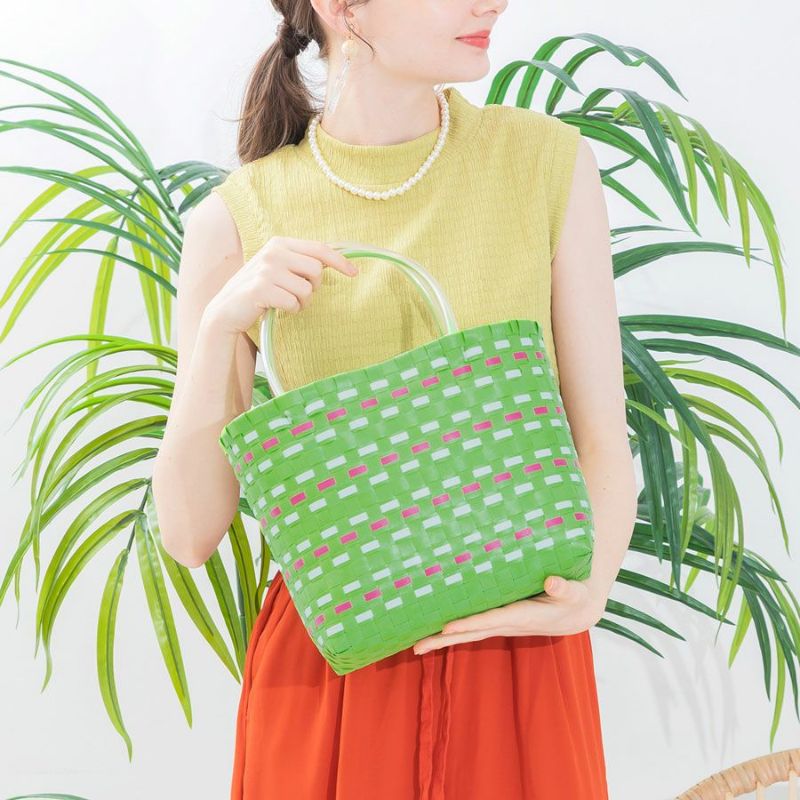 ACCOMMODEPPバンドカゴバッグ ピンク | トートバッグ | アコモ