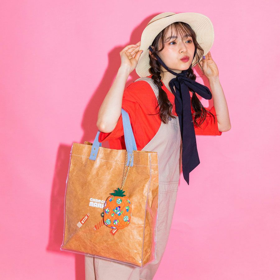 ACCOMMODECHAMCHAM MARKET/クラフトトートバッグ オレンジ | トート 