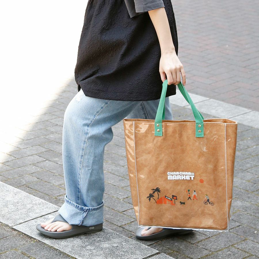 ACCOMMODECHAMCHAM MARKET/クラフトトートバッグ オレンジ | トート 