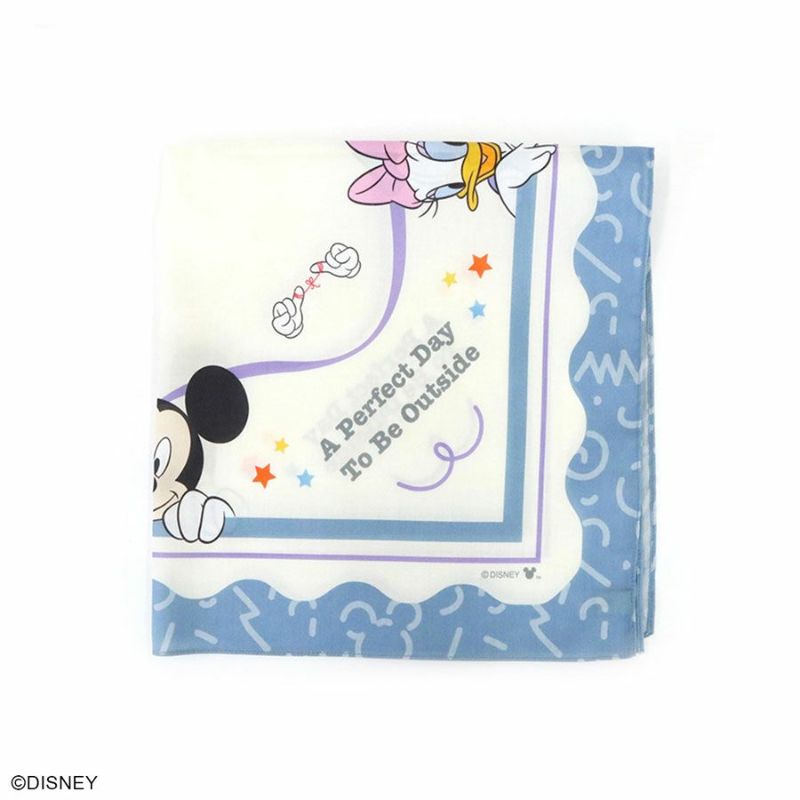 ディズニー　スカーフ Disney ディズニー シルクローンスカーフ［日本製］「ミッキー