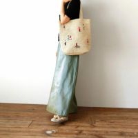 PPPRINTCITY RAFFIA TOTE BAG / ラフィアトートバッグ ライト PPPRINTCITY RAFFIA TOTE BAG / ラフィアトートバッグ ライト