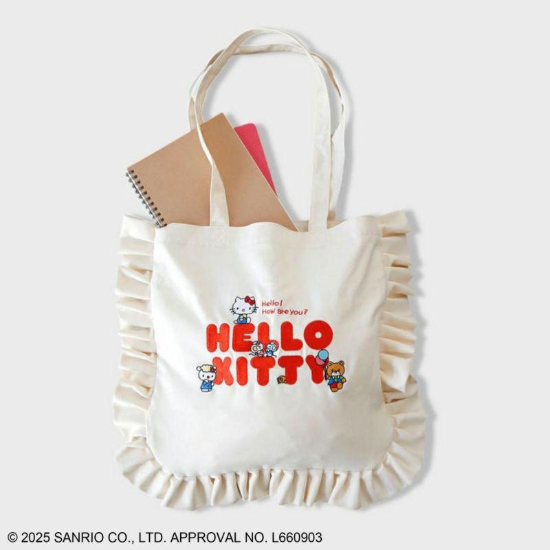 sanrio HELLO KITTY / フリルトート アイボリー