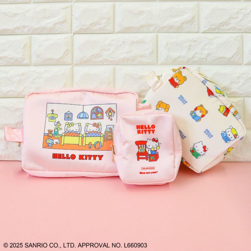 レア‼️ハローキティ トラベルセット ポーチ カメリア バラ 旅行ポーチ ピンク レア‼️ハローキティ トラベルセット ポーチ カメリア バラ 旅行ポーチ