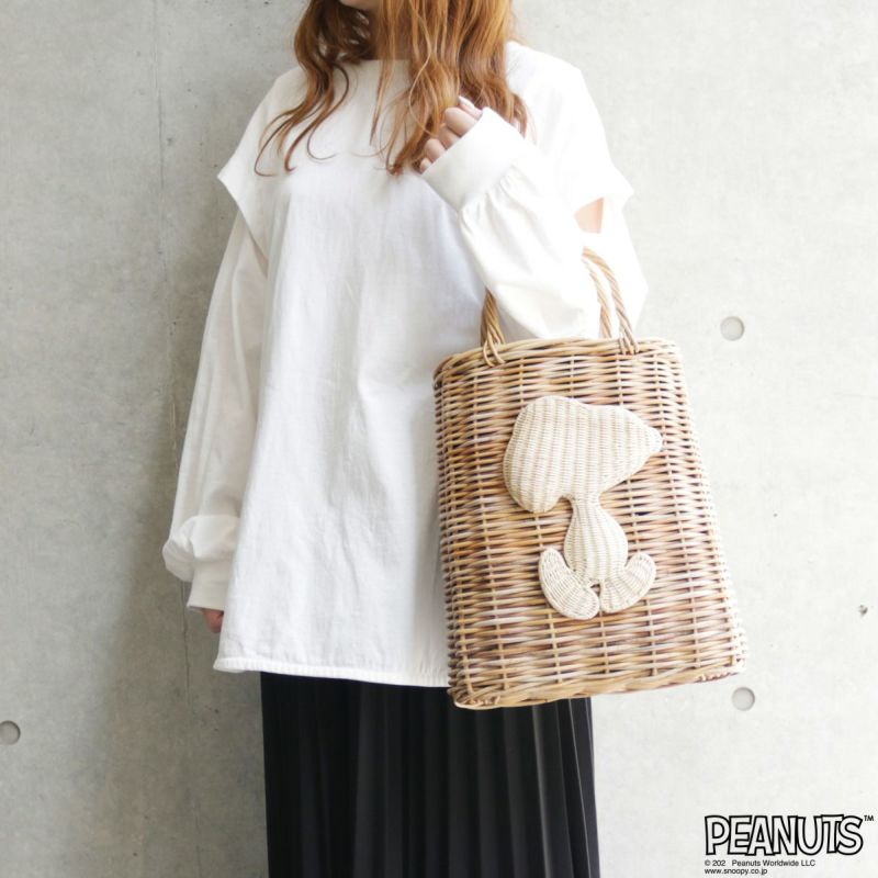 SNOOPYSNOOPY/Arurog basket S ナチュラル | カゴバッグ