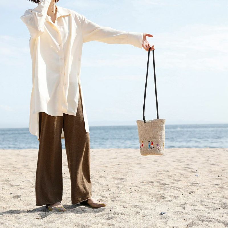 PPPRINT バケットバッグ PPPRINTCITY BUCKET MINI BAG / バケットミニバッグ ベージュ