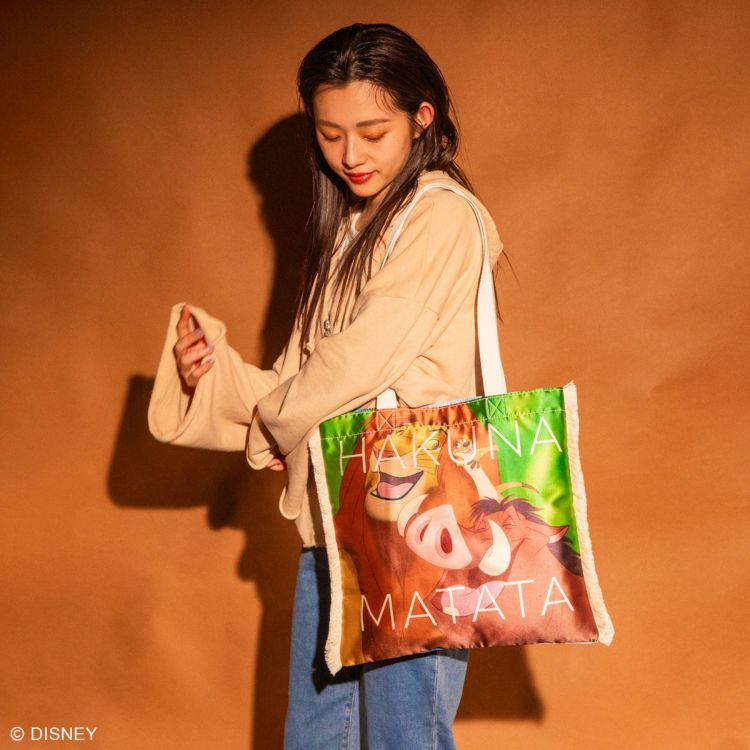 【Disney】チャック付き ライオンキング シンバ トートバッグ Disney - ライオンキング シンバ トートバッグ♡の通販 by D