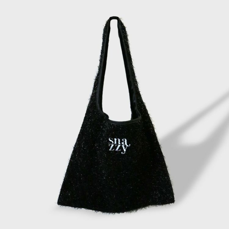 ACCOMMODE メタリックニットトート ブラック