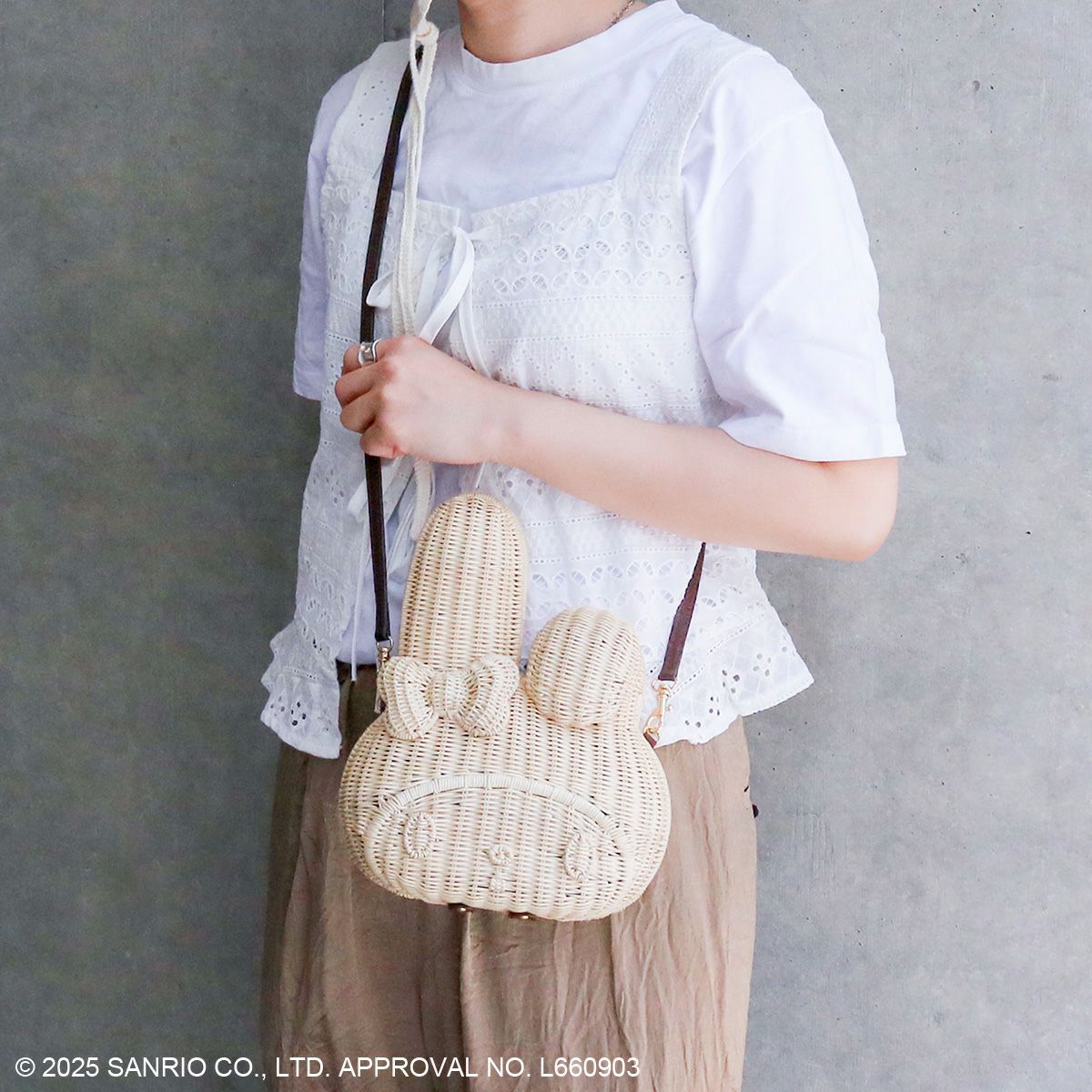 sanrioサンリオキャラクターズ/マイメロディ ラタンバッグ マイ