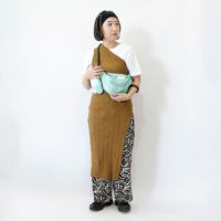 ミントグリーン×焦げ茶メッシュ ACCOMMODEカラップメッシュショルダー フレッシュミント