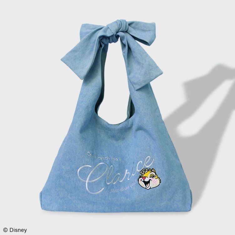 DISNEY COLLECTION ディズニー/リボンハンドルトートバッグ ブルー