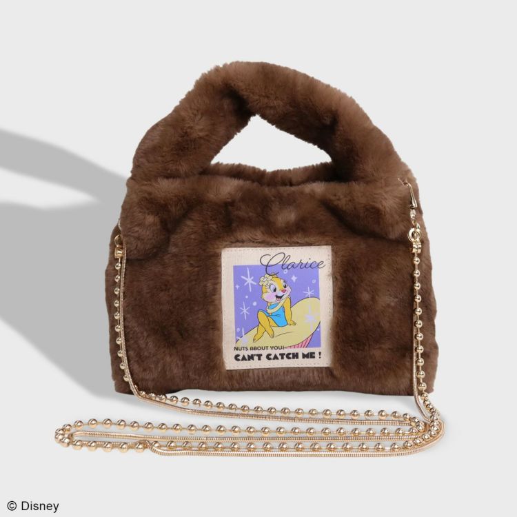 DISNEY COLLECTION ディズニー/ラベルファーショルダーバッグ ブラウン
